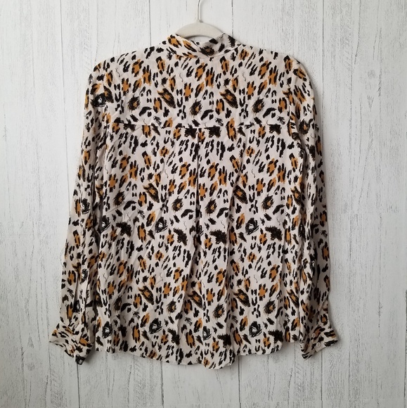 & Other Stories Leopard Print Silk Blouse Size 4 - Picture 8 of 8